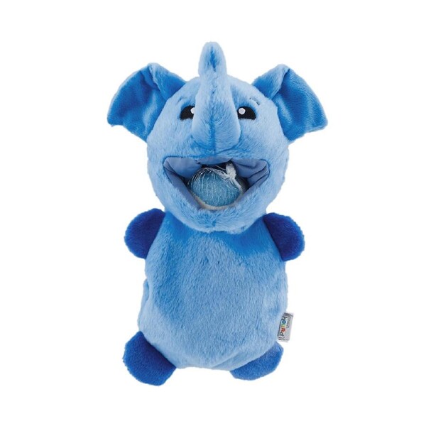 Outward Hound Hide-a-Ball Hogz Dog Toy - Elephant with 3 Tennis Balls