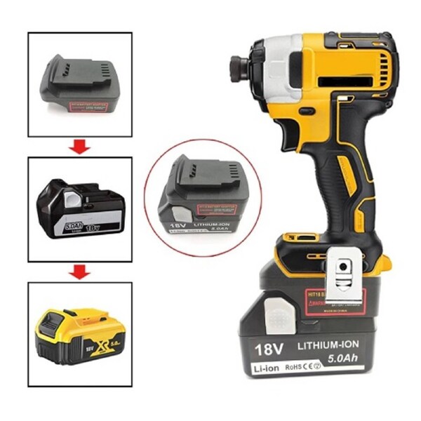 Battery Adapter to run Dewalt 18V / 20V Tools on Hikoki / Hitachi 18V Battery