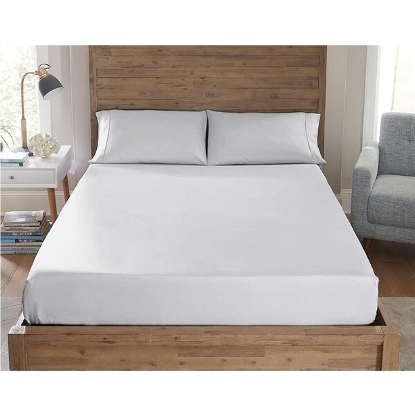 Royal Boutique 2000TC Series 100% Egyptian Cotton Fitted Sheet Combo Set Double / Silver