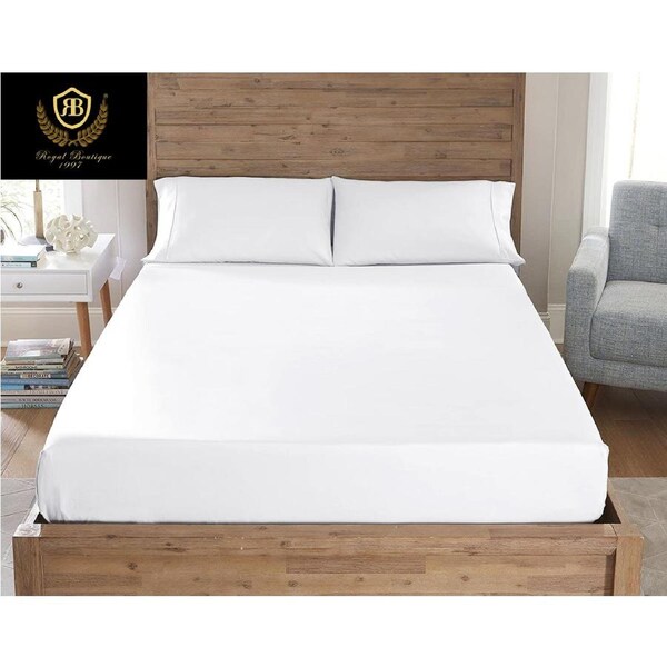 Royal Boutique 2000TC Series 100% Egyptian Cotton Fitted Sheet Combo Set Mega King / Ice Blue