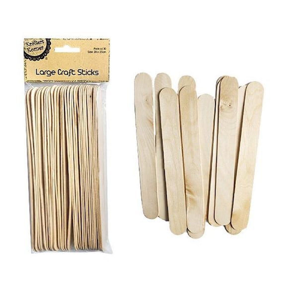 150x Wooden Craft Stick Paddle Pop Stick Coffee Tea Ice Cream Stirrers 20x2.5cm