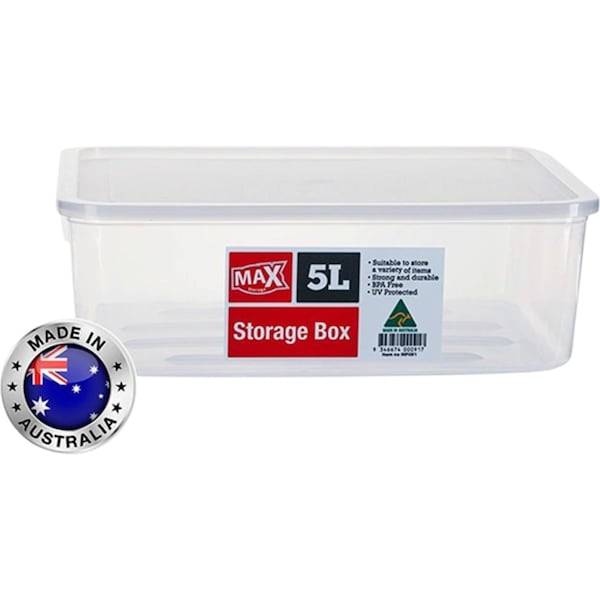 24 x 5L Plastic Storage Container Kitchen Fridge Pantry Organiser Tubs Tool Box