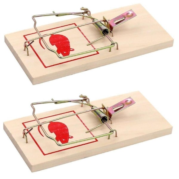 40 x Wooden Mouse Mice Traps Reusable Rodent Rat Snare Catcher Trap Pest Control