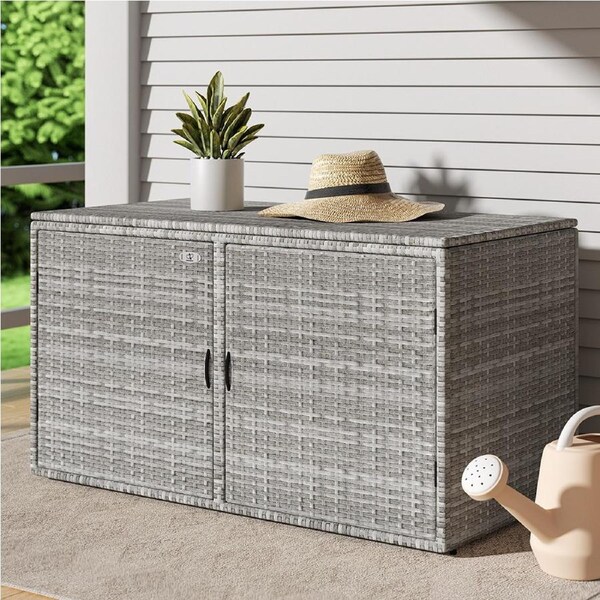 Gardeon Outdoor Storage Cabinet Box Deck Wicker Shelf Chest Garden Shed Tools