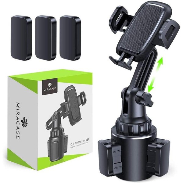 Miracase Cup Holder Phone Mount for Car, Universal Universal Long Neck Car Cup Phone Holder Cradle Car Mount for Iphone Samsung Google and Most Smartphones