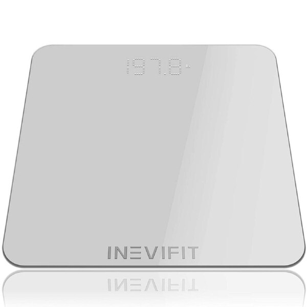 INEVIFIT Bathroom Scale, Highly Accurate Digital Bathroom Body Scale, Measures Weight up to 400 Lbs. Includes Batteries