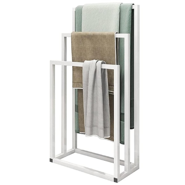 3 Tiers Freestanding Towel Racks, Towel Holder Drying Shelf Stand Towel Bar