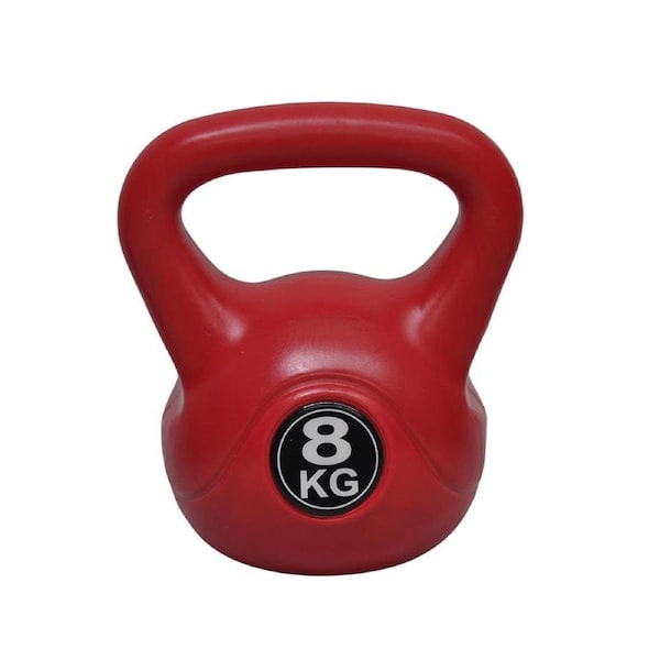 2 x 8kg Kettlebell - Home Gym Kettlebell Weight Fitness Exercise - Red