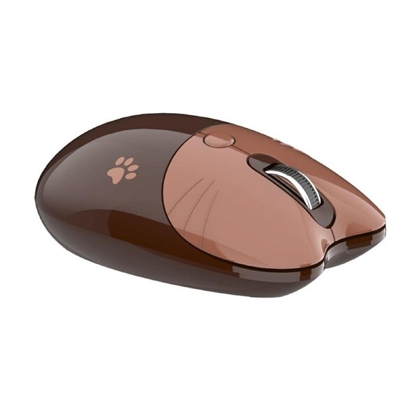 Nevenka Cute Noiseless Computer Mouse with 2.4G Portable USB Receiver and 3 Adjustable DPI M3DM-Coffee Color