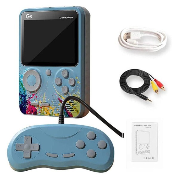 Nevenka 3.0 in Handheld Game Console with 500 Classic Games Supports TV Connection Two Players-Blue