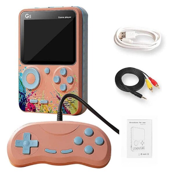 Nevenka 3.0 in Handheld Game Console with 500 Classic Games Supports TV Connection Two Players-Pink