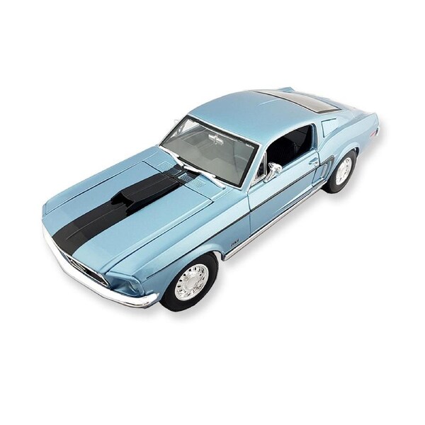 Maisto Licensed 1:18 Scale Ford Mustang GR Cobra Jet FB 1968 Diecast Model Car Blue