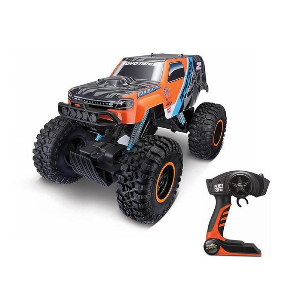 Maisto Tech Licensed 2.4Ghz RockZilla 2 4WD Remote Control Car Orange