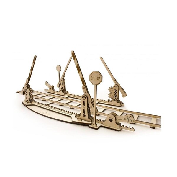 Ukraine Made Ugears 3D Mechanical Model Set Of Rails W/ Crossing Wooden Puzzles