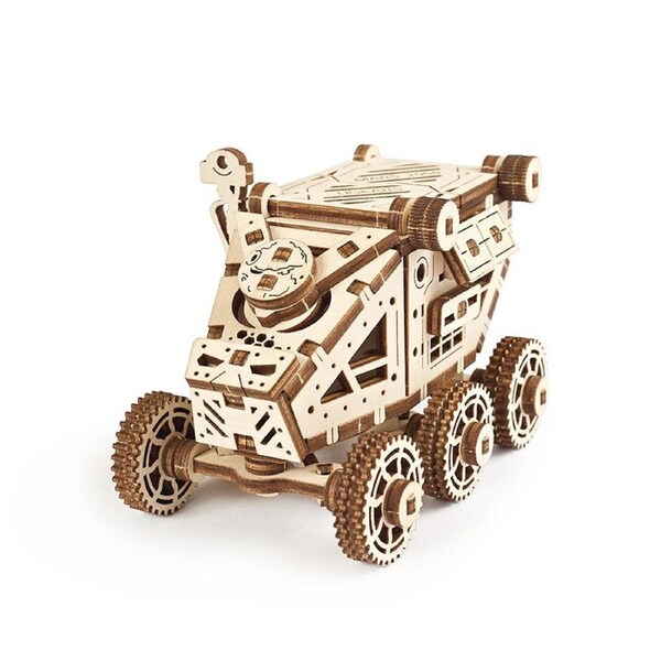 Made in Ukraine UGears Wooden Self Propelled 3D Mechanical Model Kit Mars Buggy