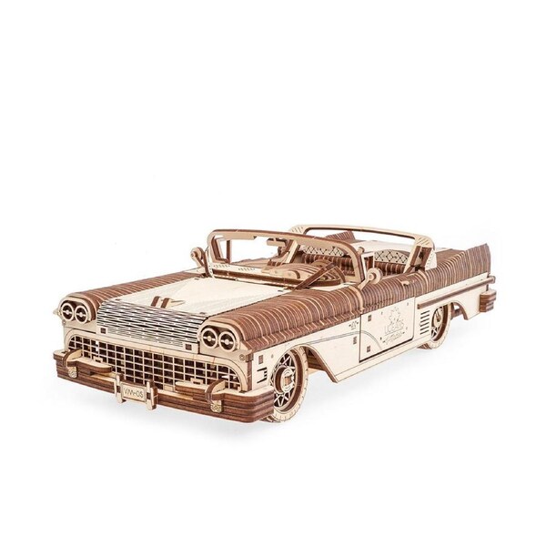 Ukraine Made UGears 3D Wooden Puzzle Dream Cabriolet VM-05 From The 50s Mechanical Model Kit