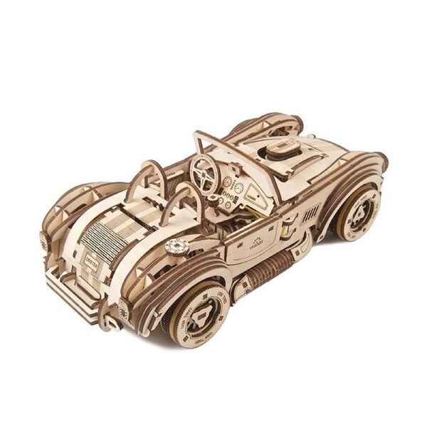 Made in Ukraine Ugears Drift Cobra Racing Car Wooden Kit 3D Puzzle DIY Toy Model