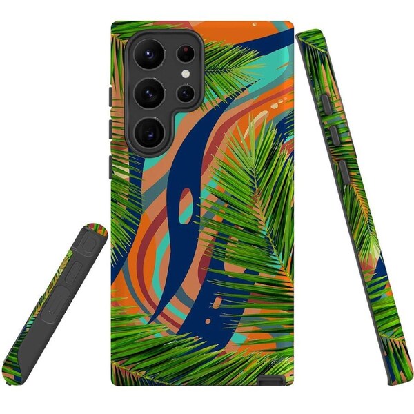 For Samsung Galaxy S23 Ultra Case Shielding Cover, Leaves