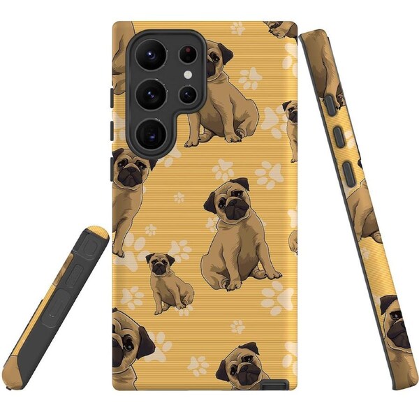 For Samsung Galaxy S23 Ultra Case Shielding Cover, Pug Dog