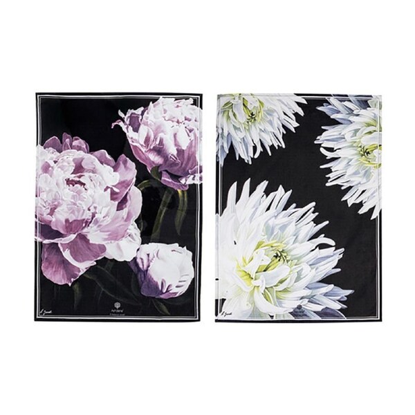 2PK Ashdene Dark Florals 70x50cm Kitchen Towel Wiping/Cleaning Cotton Cloth Asst