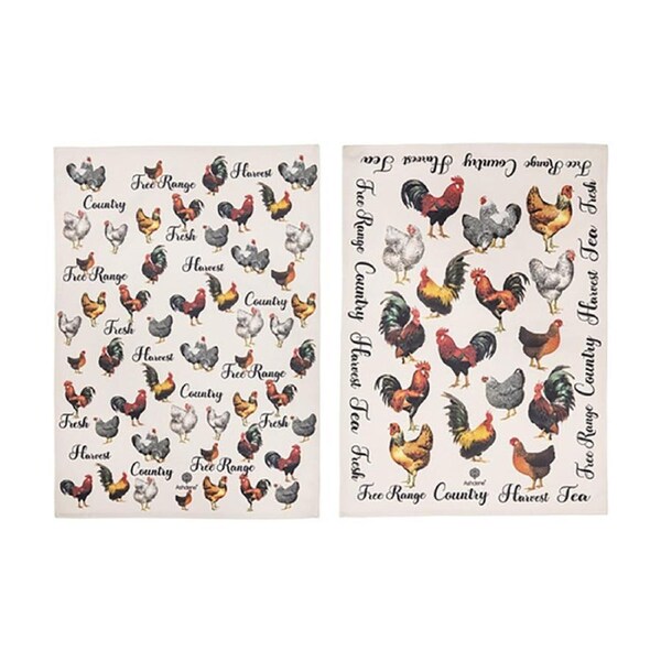 2PK Ashdene Heartland 70x50cm Kitchen Towel Wiping/Cleaning Cotton Cloth Assort