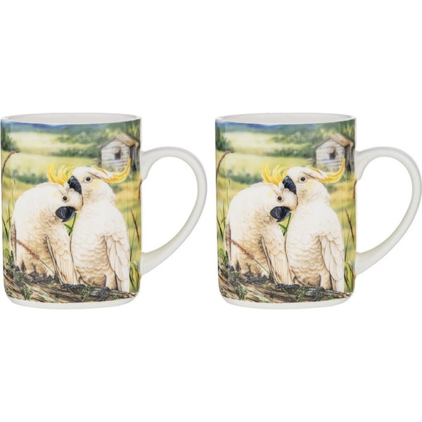 2x Ashdene A Country Life Retreat Coffee/Tea Drink Cup/Mug 420ml Fine Bone China