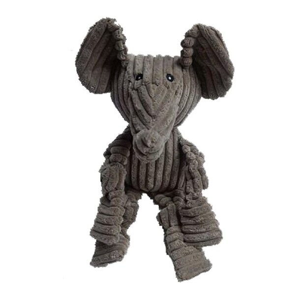 Paw Play Elephant Plush Interactive Pet Dog Chew Toy w/ Squeaker 30cm