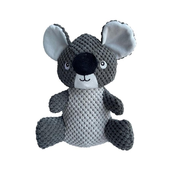 Paw Play Koala Plush Interactive Pet Dog Chew Toy w/ Squeaker 30cm