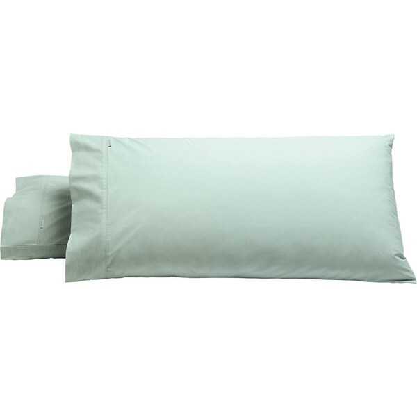 Bianca Heston 300TC Cotton Percale Standard 50x90cm Pillowcase King Size Sage