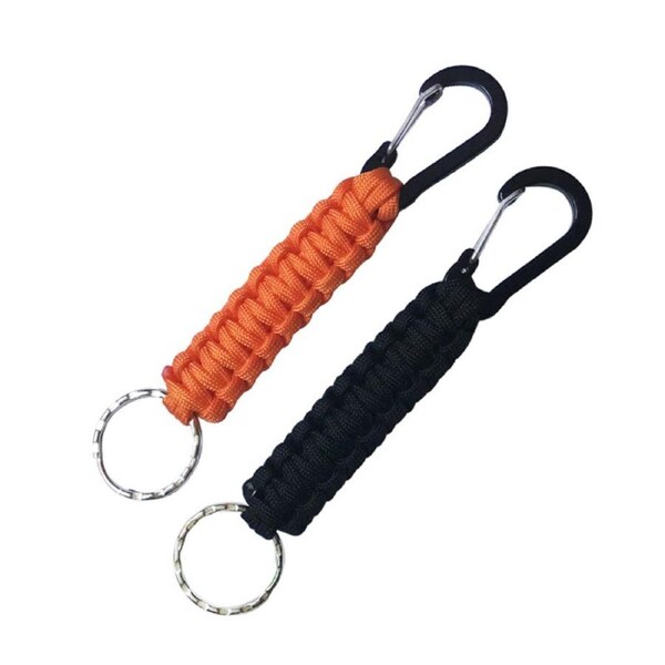 Nevenka 2 Pcs Paracord Keychain with Carabiner for Backpack Camping-2