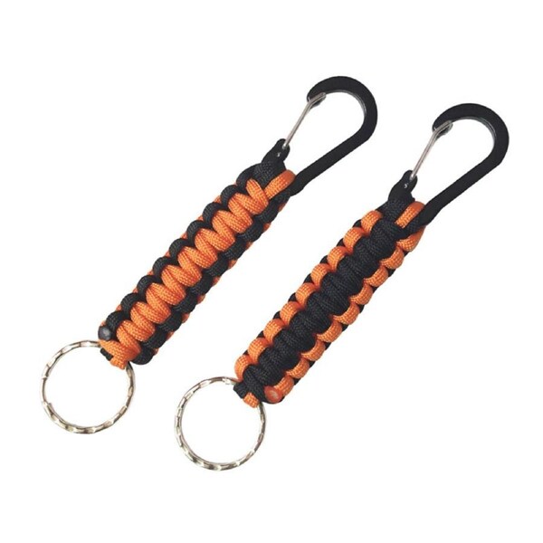 Nevenka 2 Pcs Paracord Keychain with Carabiner for Backpack Camping-3