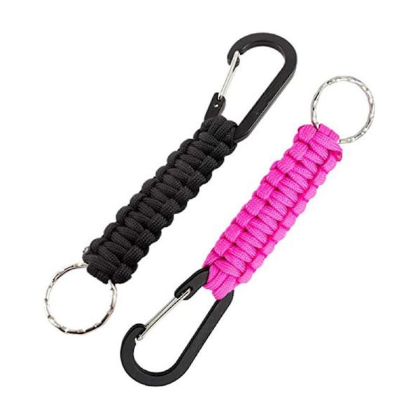 Nevenka 2 Pcs Paracord Keychain with Carabiner for Backpack Camping-9