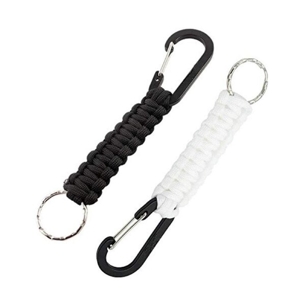 Nevenka 2 Pcs Paracord Keychain with Carabiner for Backpack Camping-10