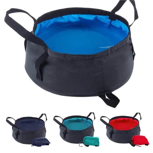 Nevenka 4 Pcs 8.5L Collapsible Bucket With Handle Camping Washbasin-Set1