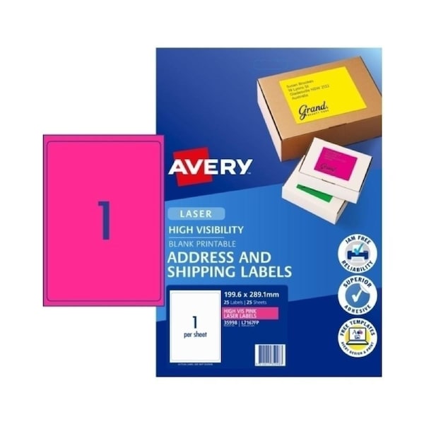 AVERY ShipLabel L7167FP Pk 1UP