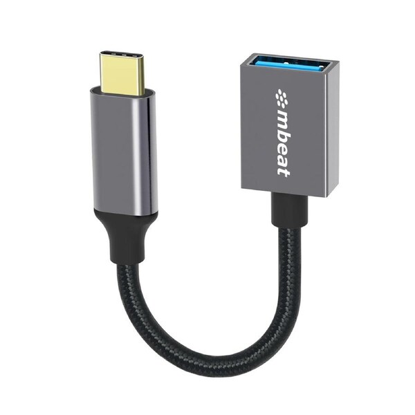 MBEAT 'Tough Link' USB-C to USB 3.0 Adapter with Cable - Space Grey