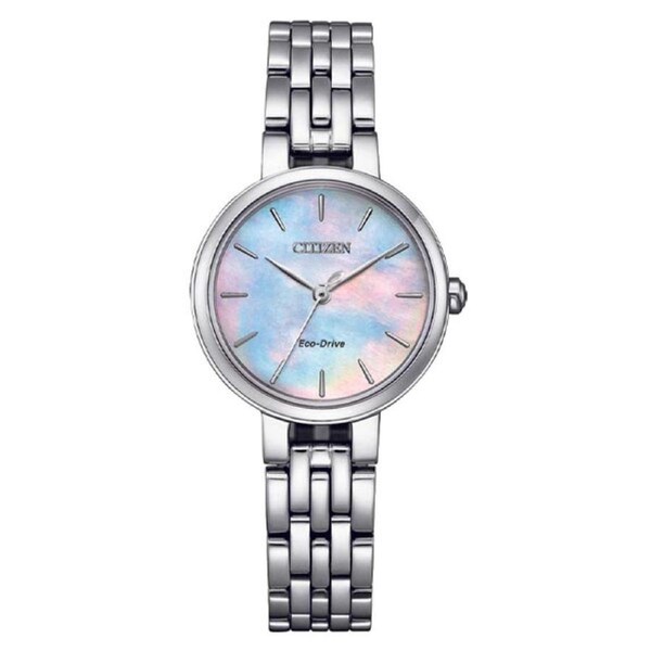 Citizen Eco-Drive Mother of Pearl Stainless Steel Dress Women's Watch (EM0990-81Y)