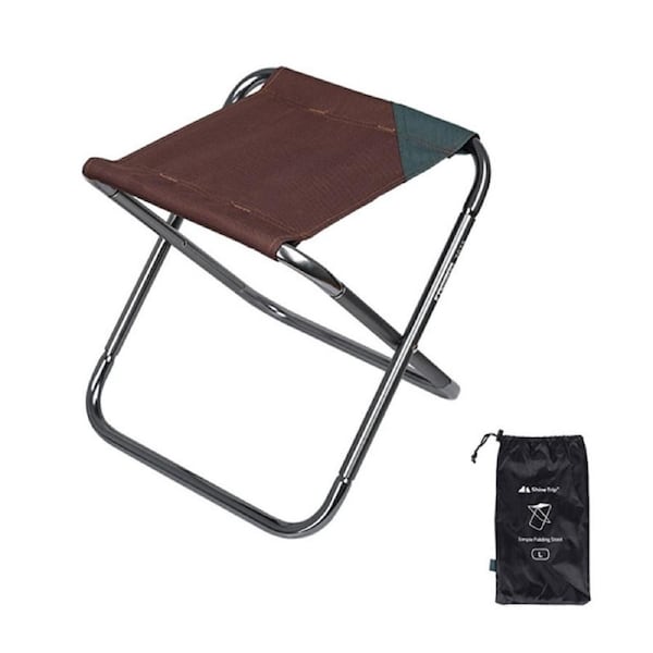 Nevenka Portable Folding Camping Stool Traveling Foot Stool-Coffee
