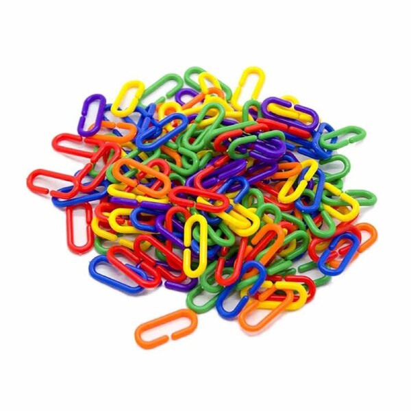 Nevenka 100PCS Parrot C-Type Plastic Chain Buckle Bites - Mixed Colors