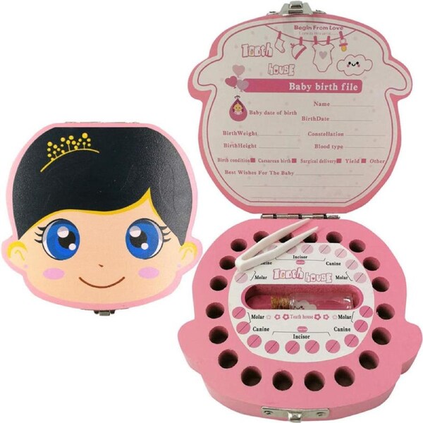 Nevenka Baby Tooth Fairy Keepsake Box-Pink