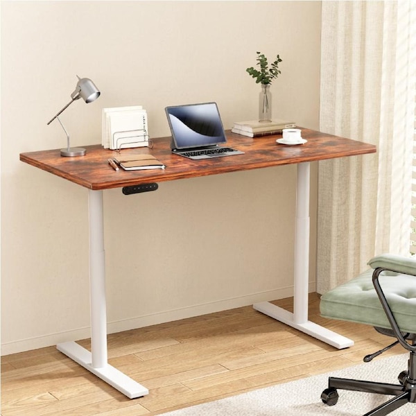 Artiss Electric Standing Desk Sit Stand Desks Dual Motor 120CM Rustic Brown