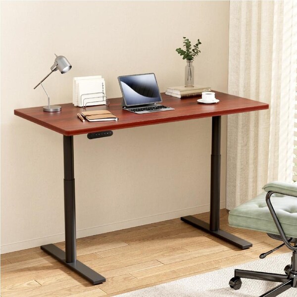Artiss Electric Standing Desks Sit Stand Desk 140cm Dual Motor Walnut