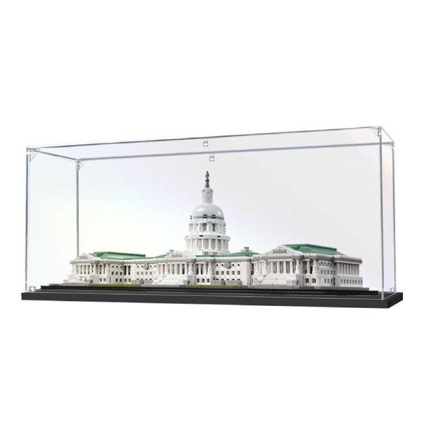 Acrylic Display Case for LEGO 21030 Architecture United States Capitol Building Figure Storage Box Dust Proof Glue Free