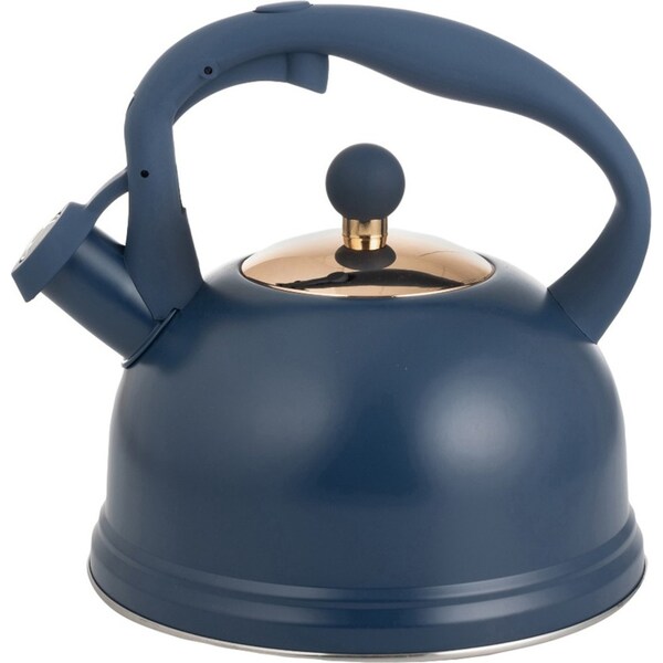 Typhoon Living Stove Whistling Kettle 1.8L Suits All Cook Tops - Navy