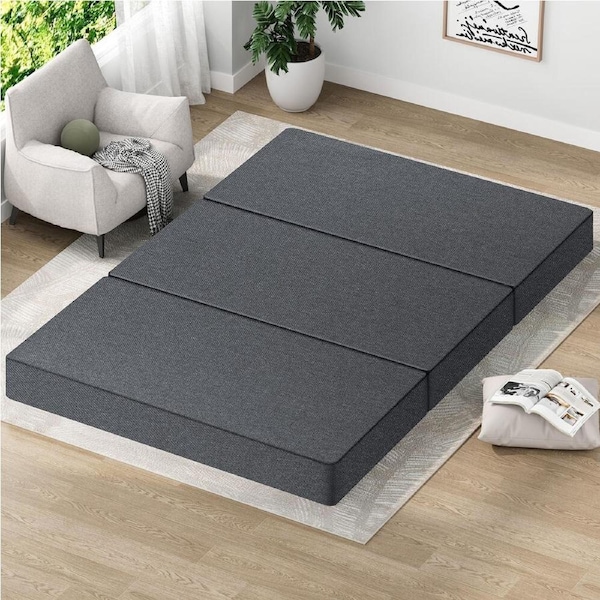 3-Fold STARRY EUCALYPT Folding Mattress Fabric Foldable Lounge Sofa Foam Chair Portable Double