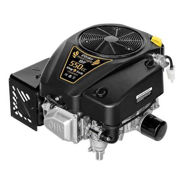 KingTech 18HP Vertical Shaft Engine - 550cc 4-Stroke OHV - Electric Start Motor Cast-Iron Bore