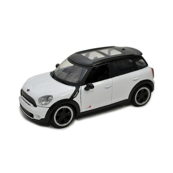 Motormax Licensed 1:24 Scale Mini Cooper S Countryman White with Black Roof Diecast Car