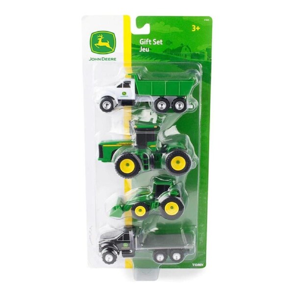 John Deere 4 Piece Gift Set 2 Trucks 2 Tractors 1:64 Scale