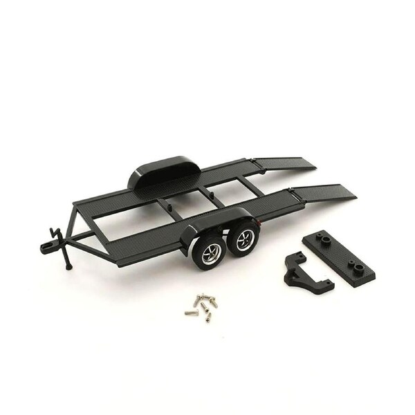 Motormax 1:24 Scale Metal Trailer With Plastic Tow Bar Black Model