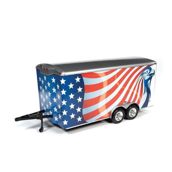 AutoWorld 1:18 Scale Enclosed Trailer Model Toy Hobby Collection